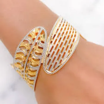 Attractive white Gold Bangles  